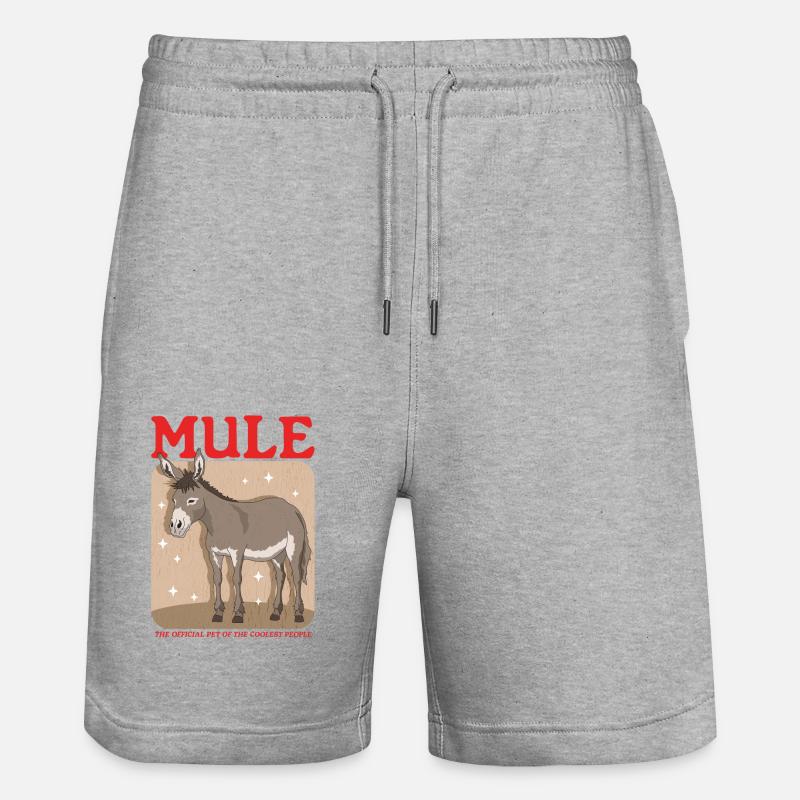 Mule mulet mulet cadeau - Short de jogging bio TRAINER Stanley/Stella unisexe - gris chiné