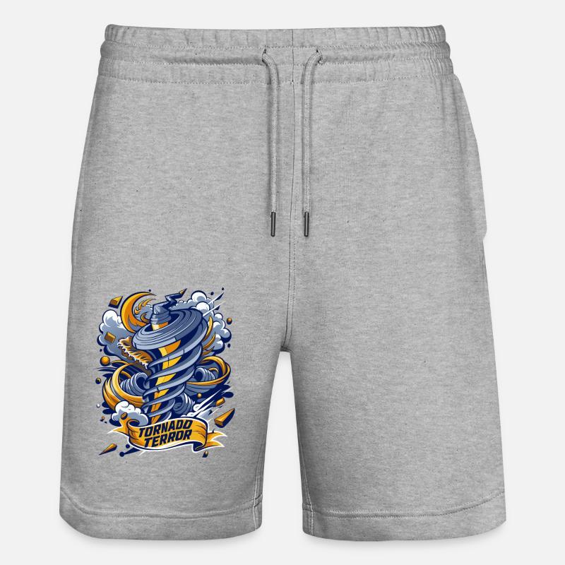 TERREUR DE LA TORNADE - Short de jogging bio TRAINER Stanley/Stella unisexe - gris chiné