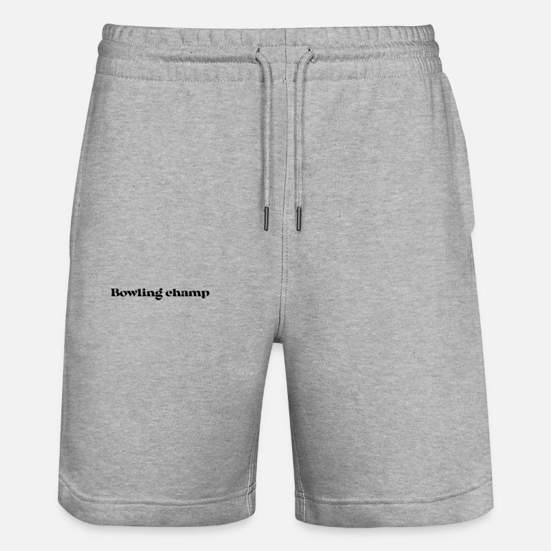 Bowling - Bowling champ - Stanley/Stella Unisex Bio Joggingshorts Trainer  - Grau meliert