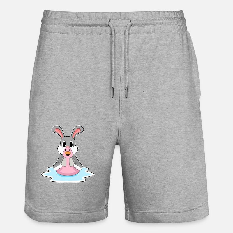 Lapin Flamant - Short de jogging bio TRAINER Stanley/Stella unisexe - gris chiné