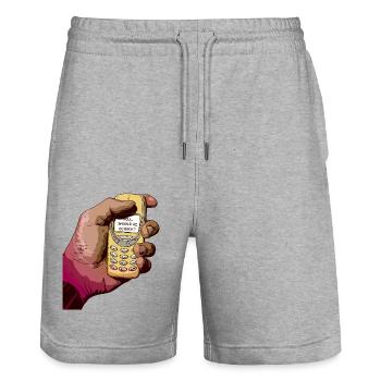 Should we go back - Stanley/Stella Unisex Bio Joggingshorts Trainer  - Grau meliert - Vorne - Nik (191cm) & Marisol (170cm)