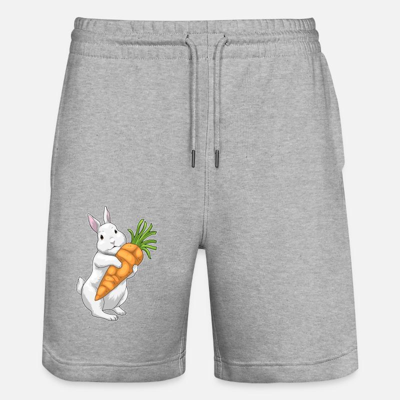 Lapin Carotte - Short de jogging bio TRAINER Stanley/Stella unisexe - gris chiné