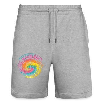 Warning The Girls Are Drinking Again - Stanley/Stella Unisex Bio Joggingshorts Trainer  - Grau meliert - Vorne - Nik (191cm) & Marisol (170cm)