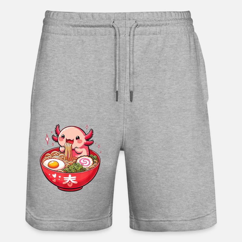 Ramen Axolotl mignon - Short de jogging bio TRAINER Stanley/Stella unisexe - gris chiné