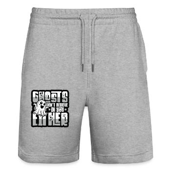 Geister Glauben Auch Nicht An Dich - Stanley/Stella Unisex Bio Joggingshorts Trainer  - Grau meliert - Vorne - Nik (191cm) & Marisol (170cm)
