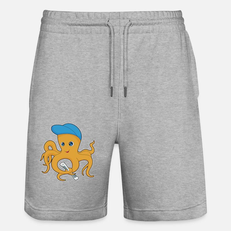 Journal Octopus - Short de jogging bio TRAINER Stanley/Stella unisexe - gris chiné