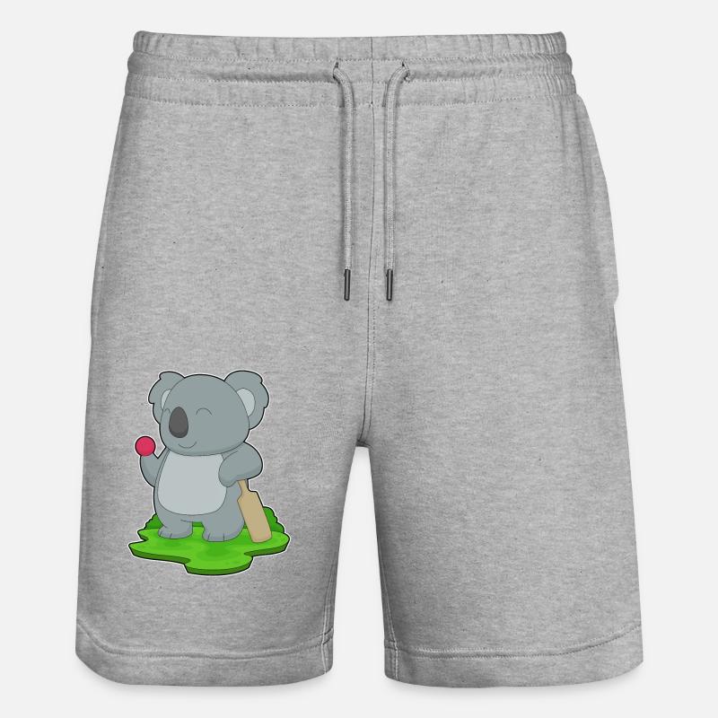 Koala Cricket Battes de cricket - Short de jogging bio TRAINER Stanley/Stella unisexe - gris chiné