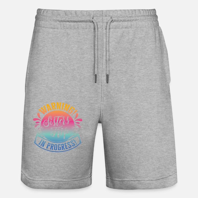 Avertissement Sisters Trip In Progress - Short de jogging bio TRAINER Stanley/Stella unisexe - gris chiné