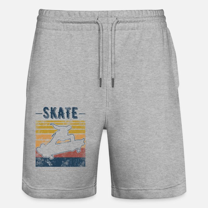 Skate Skater Skateboard - Short de jogging bio TRAINER Stanley/Stella unisexe - gris chiné
