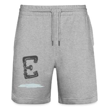 Tube E - Stanley/Stella Trainer Unisex Organic Jogging Shorts - heather grey - Front - Nik (191cm) & Marisol (170cm)