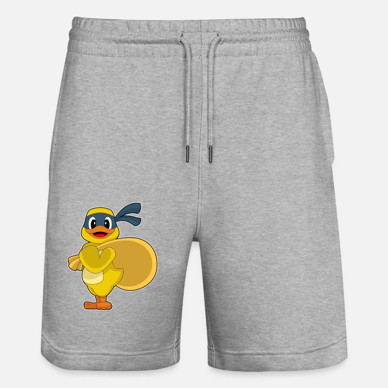 Sac de bandit canard - Short de jogging bio TRAINER Stanley/Stella unisexe - gris chiné
