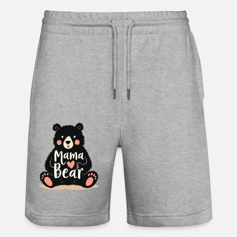 MAMA BÄR - Stanley/Stella Unisex Bio Joggingshorts Trainer  - Grau meliert