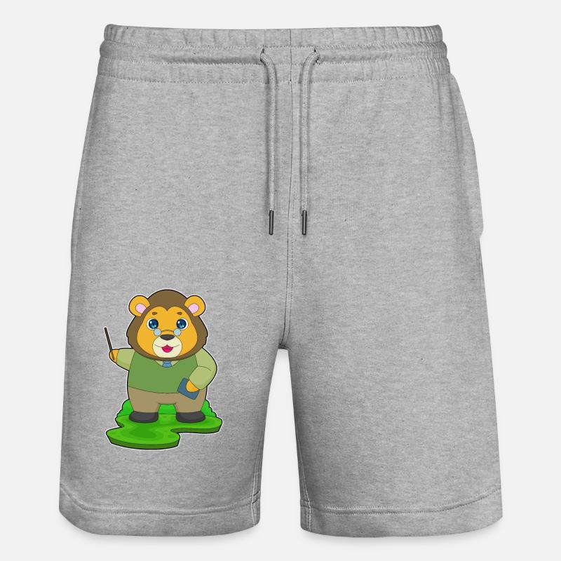 Lion Enseignant Pointer - Short de jogging bio TRAINER Stanley/Stella unisexe - gris chiné