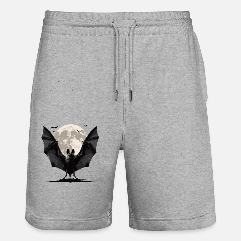 Bat Bats Bat - Stanley/Stella Trainer Unisex Organic Jogging Shorts - heather grey