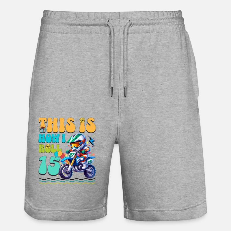 15e anniversaire de motocross - Short de jogging bio TRAINER Stanley/Stella unisexe - gris chiné