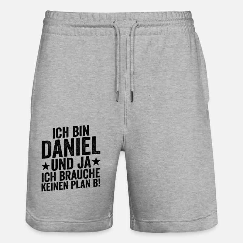 Prénom Daniel - Short de jogging bio TRAINER Stanley/Stella unisexe - gris chiné