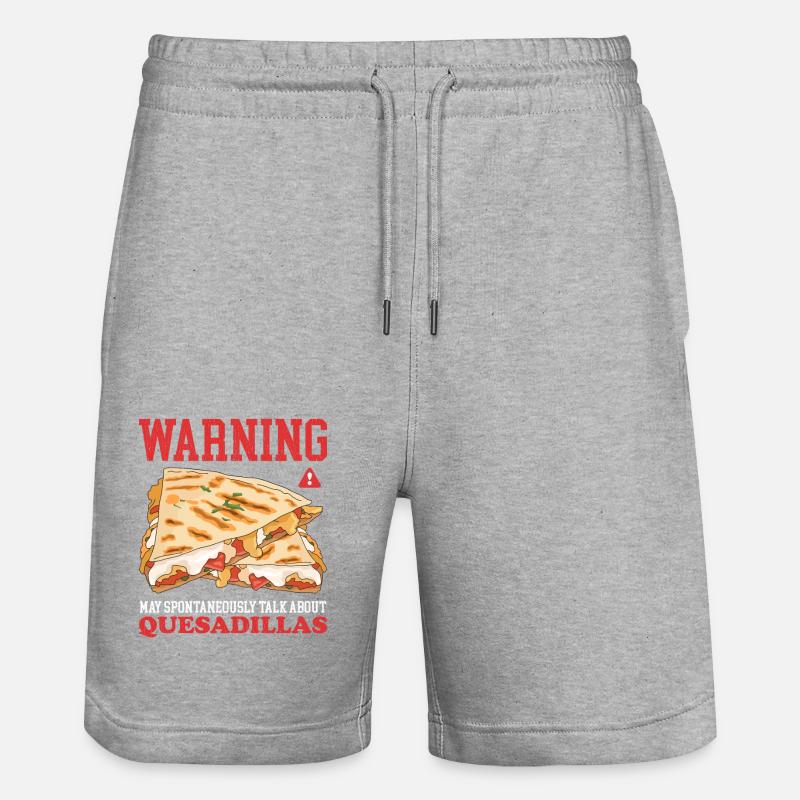 Quesadilla Tortilla Quesadillas Geschenk - Stanley/Stella Unisex Bio Joggingshorts Trainer  - Grau meliert
