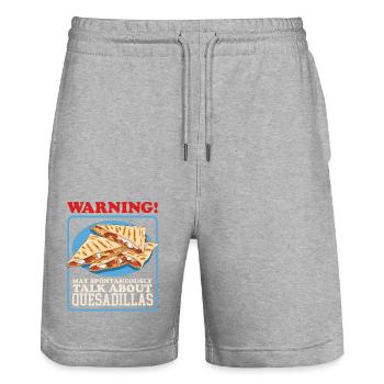 Quesadilla Tortilla Quesadillas Gifts - Stanley/Stella Trainer Unisex Organic Jogging Shorts - heather grey - Front - Nik (191cm) & Marisol (170cm)