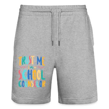 School Counselor Trust Me I'm A - Stanley/Stella Unisex Bio Joggingshorts Trainer  - Grau meliert - Vorne - Nik (191cm) & Marisol (170cm)