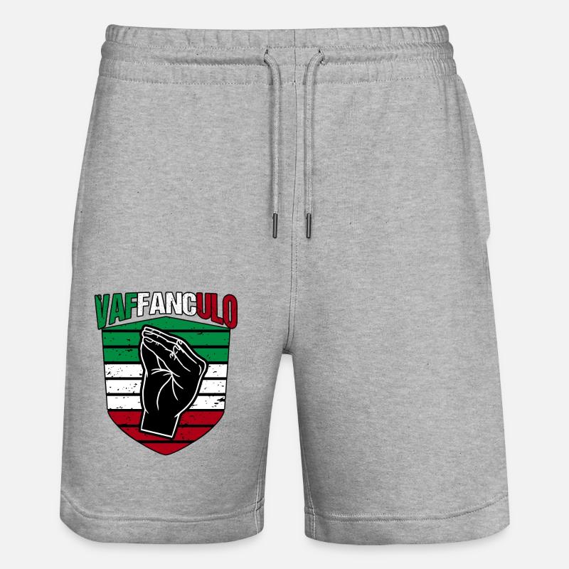Italie Vaffanculo italien - Short de jogging bio TRAINER Stanley/Stella unisexe - gris chiné