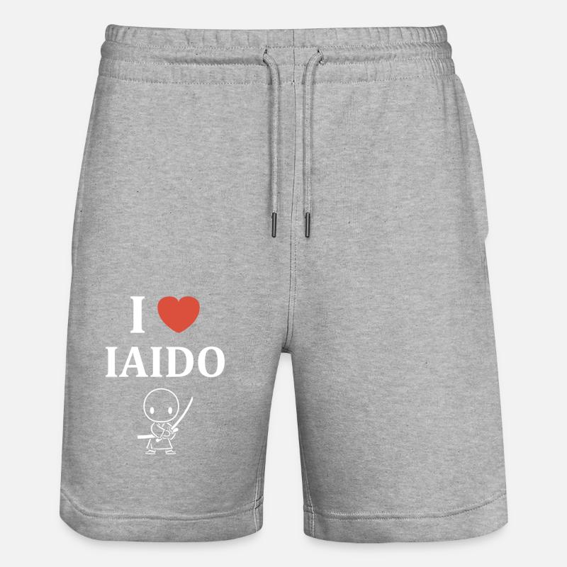 iaido - Short de jogging bio TRAINER Stanley/Stella unisexe - gris chiné