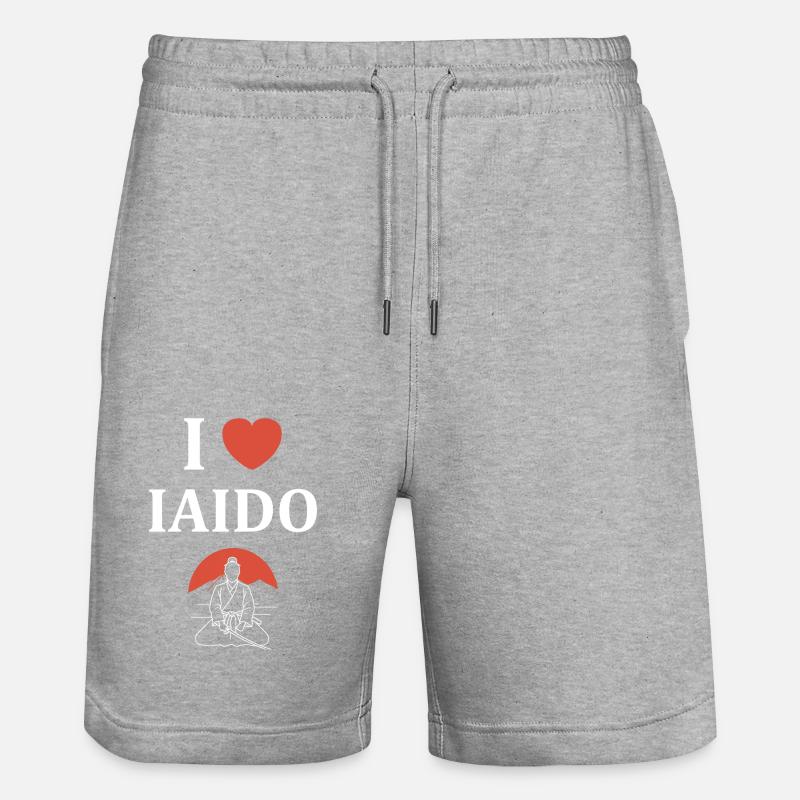 iaido - Short de jogging bio TRAINER Stanley/Stella unisexe - gris chiné