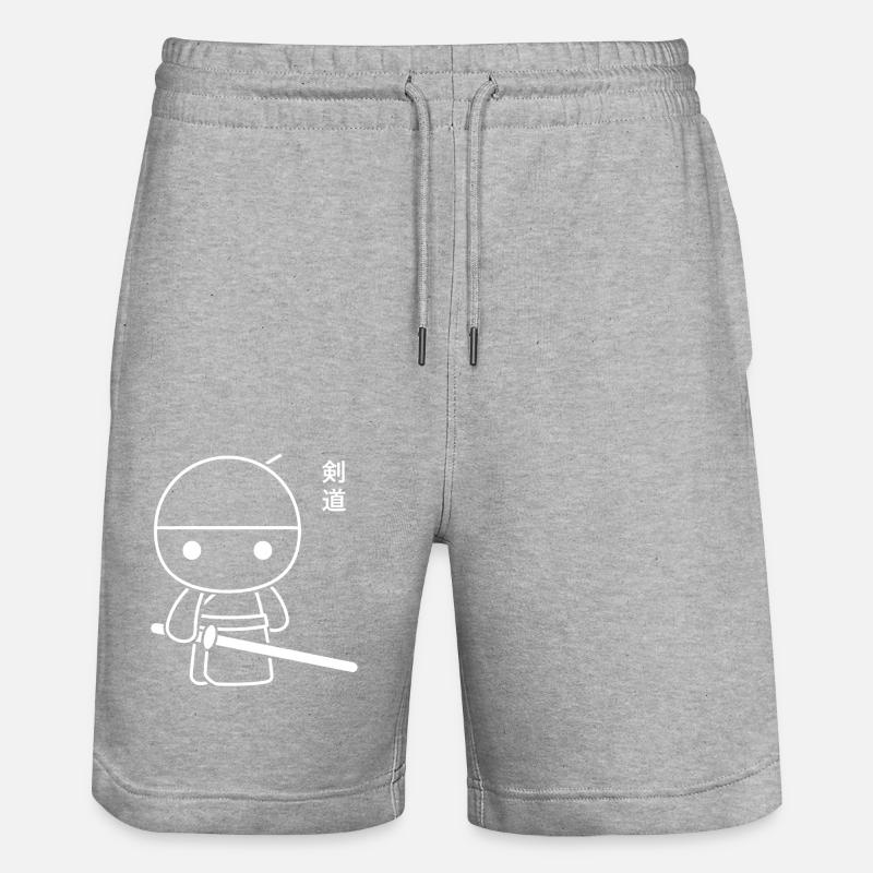 KENDO - Short de jogging bio TRAINER Stanley/Stella unisexe - gris chiné