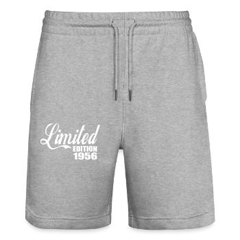 Edition limitée 1956 - Short de jogging bio TRAINER Stanley/Stella unisexe - gris chiné - Devant - Nik (191cm) & Marisol (170cm)