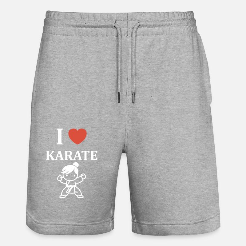 karate - Short de jogging bio TRAINER Stanley/Stella unisexe - gris chiné