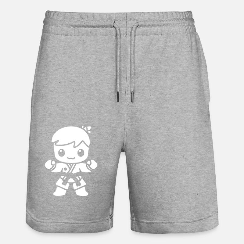 Karate - Stanley/Stella Unisex Bio Joggingshorts Trainer - Grau meliert