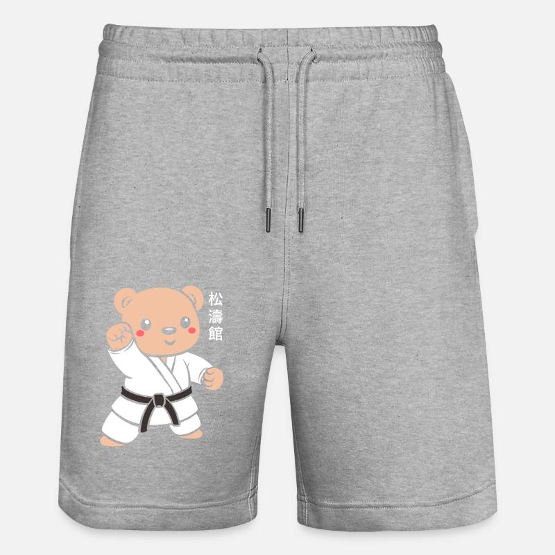 Karate - Stanley/Stella Unisex Bio Joggingshorts Trainer  - Grau meliert