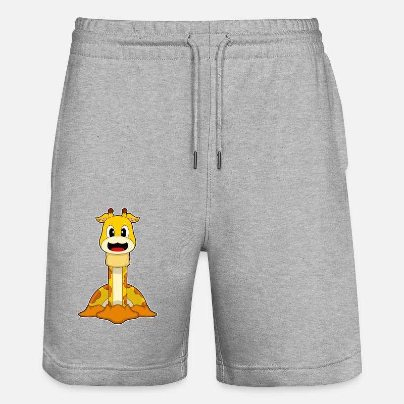 Ver girafe - Short de jogging bio TRAINER Stanley/Stella unisexe - gris chiné