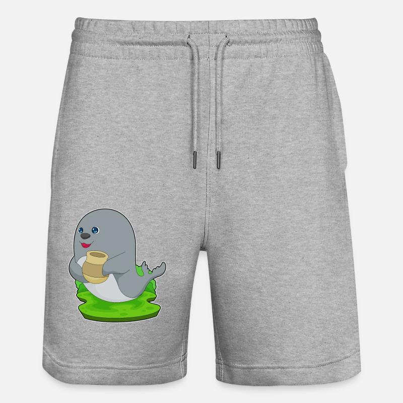 Vase de sceau - Short de jogging bio TRAINER Stanley/Stella unisexe - gris chiné