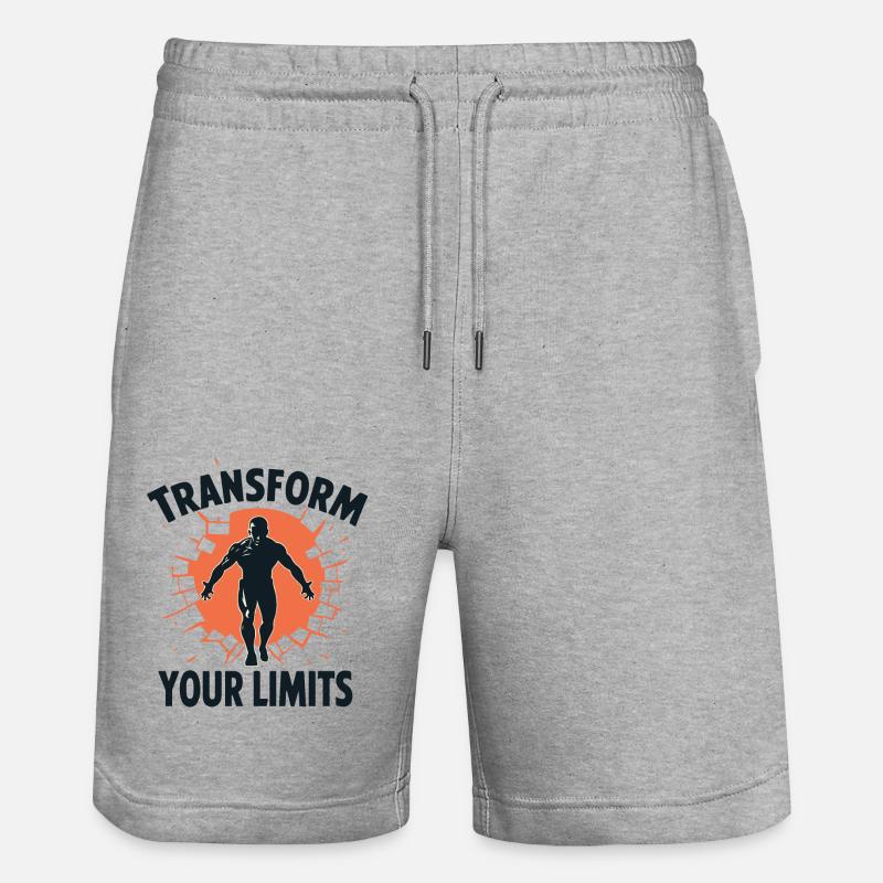 TRANSFORMEZ VOS LIMITES - Short de jogging bio TRAINER Stanley/Stella unisexe - gris chiné