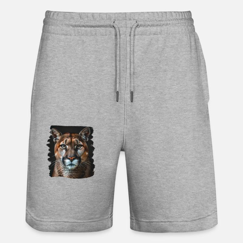 Cougar Mountain Lion Mountain Lion - Short de jogging bio TRAINER Stanley/Stella unisexe - gris chiné