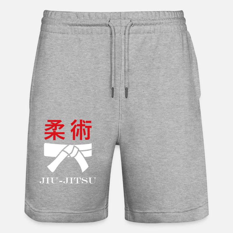 Jiu Jitsu - Stanley/Stella Unisex Bio Joggingshorts Trainer  - Grau meliert