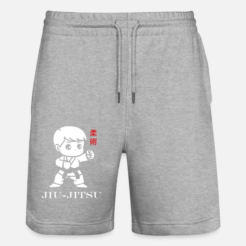 Jiu Jitsu - Stanley/Stella Unisex Bio Joggingshorts Trainer  - Grau meliert