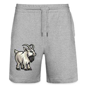 steinbock - Stanley/Stella Unisex Bio Joggingshorts Trainer  - Grau meliert - Vorne - Nik (191cm) & Marisol (170cm)