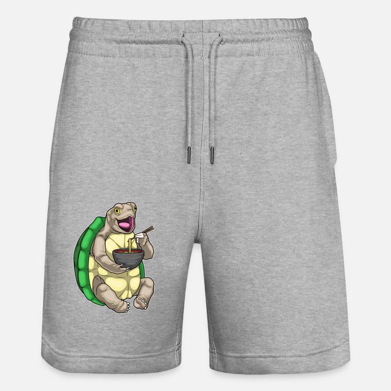 Turtle Bowl Ramen - Short de jogging bio TRAINER Stanley/Stella unisexe - gris chiné
