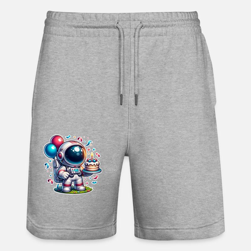 Anniversaire astronaute - Short de jogging bio TRAINER Stanley/Stella unisexe - gris chiné
