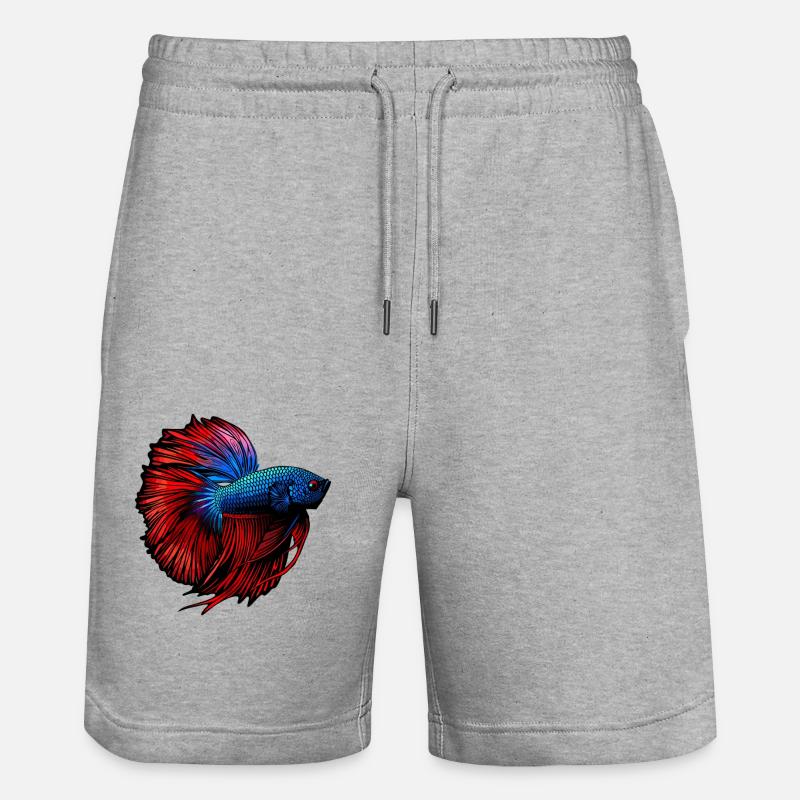 Bettas Betta Poisson Betta - Short de jogging bio TRAINER Stanley/Stella unisexe - gris chiné