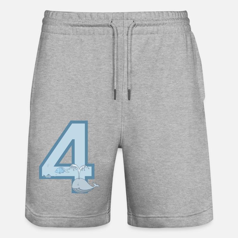 Numéro 4 - Short de jogging bio TRAINER Stanley/Stella unisexe - gris chiné