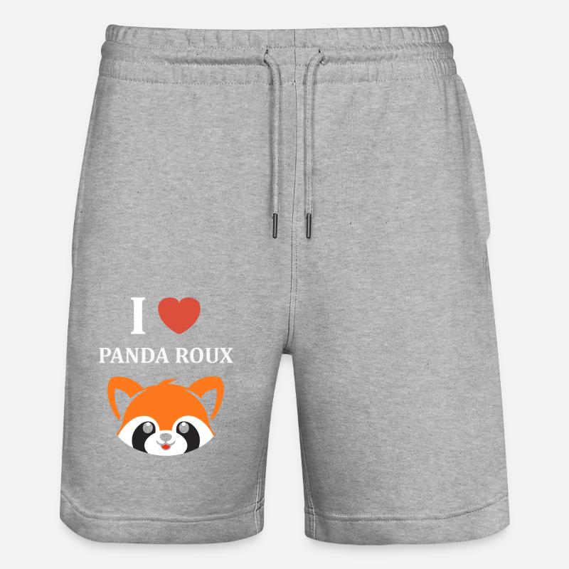 Panda roux - Short de jogging bio TRAINER Stanley/Stella unisexe - gris chiné