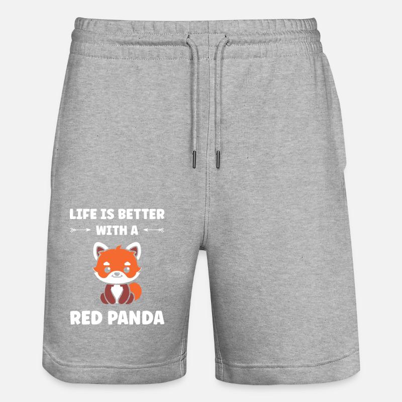 Panda roux - Short de jogging bio TRAINER Stanley/Stella unisexe - gris chiné