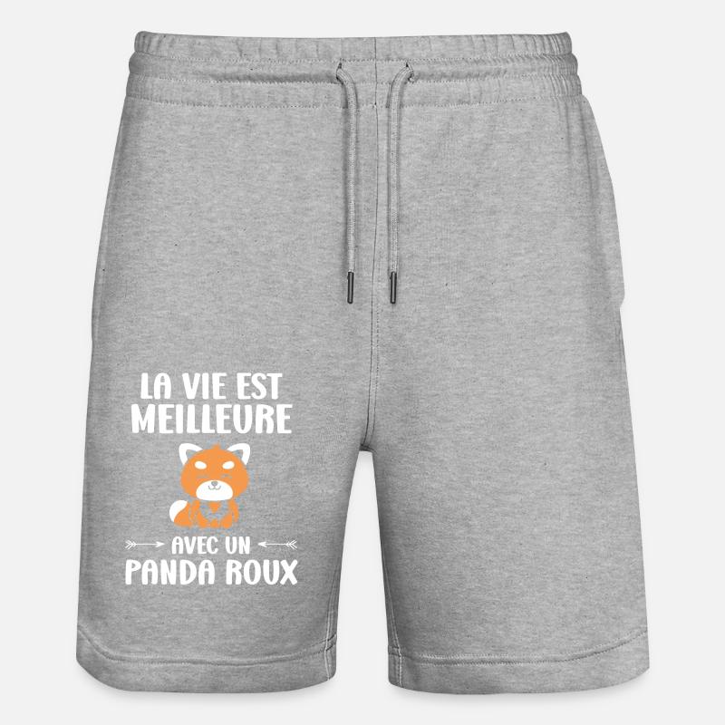panda roux - Short de jogging bio TRAINER Stanley/Stella unisexe - gris chiné
