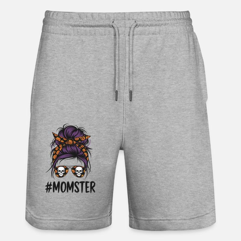 Halloween maman monstre maman - Short de jogging bio TRAINER Stanley/Stella unisexe - gris chiné