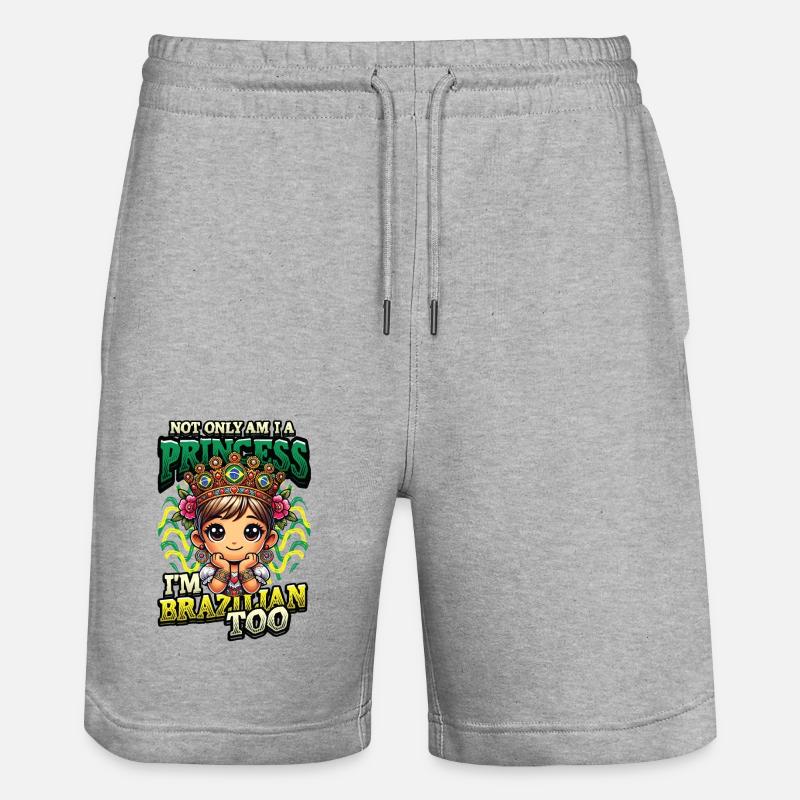 Filles d’origine brésilienne Brésil - Short de jogging bio TRAINER Stanley/Stella unisexe - gris chiné