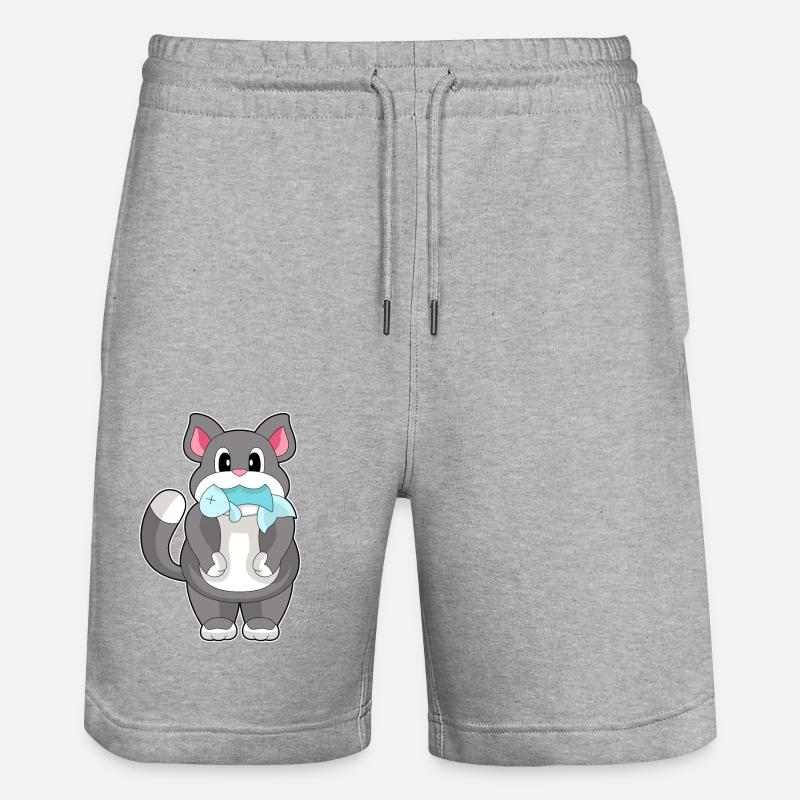 Poisson-chat - Short de jogging bio TRAINER Stanley/Stella unisexe - gris chiné