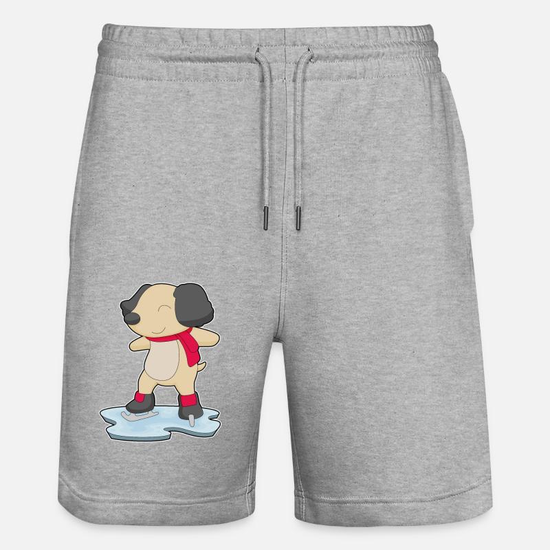 Patins à glace pour chien - Short de jogging bio TRAINER Stanley/Stella unisexe - gris chiné