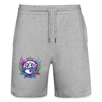Bali 2024 Colorful - Stanley/Stella Trainer Unisex Organic Jogging Shorts - heather grey - Front - Nik (191cm) & Marisol (170cm)
